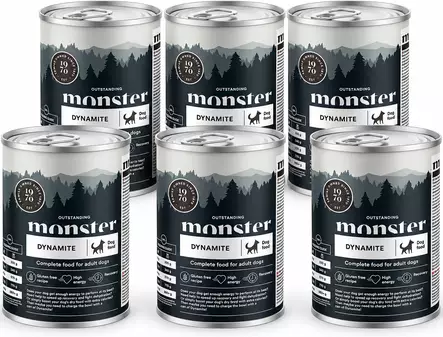 Monster Dog Adult Dynamite 400g 6-pack - Monster koiranruoka - 7350040126172 - 1