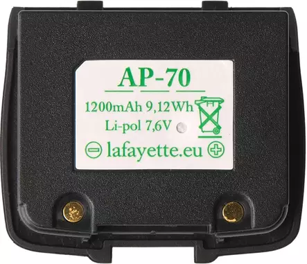 Lafayette Smart+ akku Li-ion 7,6V, AP-70 - Lafayette radiopuhelimet ja tarvikkeet - 7332020044706 - 1